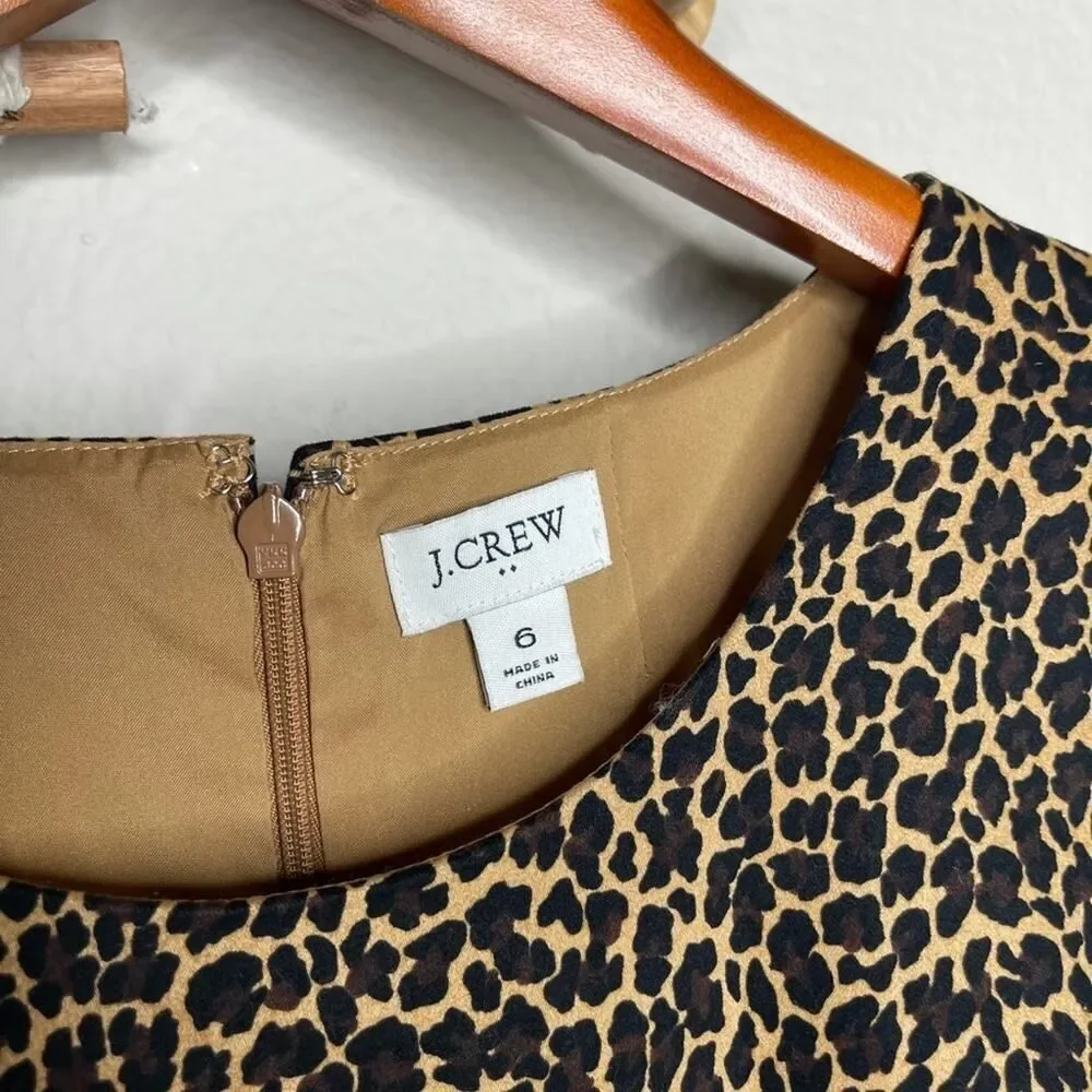 J. Crew Leopard Sleeveless Midi Dress